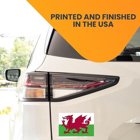ملصق مغناطيسي للسيارة Magnet Me Up Wales Welsh Flag، مقاس 4x6 بوصة، مغناطيس سيارات شديد التحمل للسيارة والشاحنات وسيارات الدفع الرباعي in Saudi Arabia