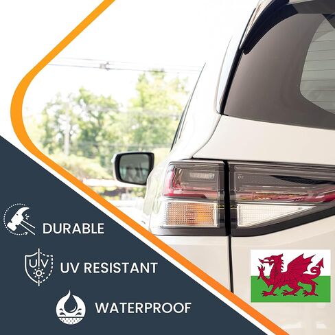 ملصق مغناطيسي للسيارة Magnet Me Up Wales Welsh Flag، مقاس 4x6 بوصة، مغناطيس سيارات شديد التحمل للسيارة والشاحنات وسيارات الدفع الرباعي in Saudi Arabia