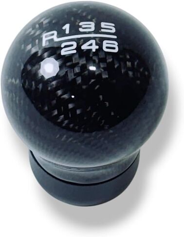 JSD 6-Speed ​​Shift Knob for 2015-2025 Mustang GT، Dark Horse؛ ألياف الكربون الحقيقية السوداء in Kuwait