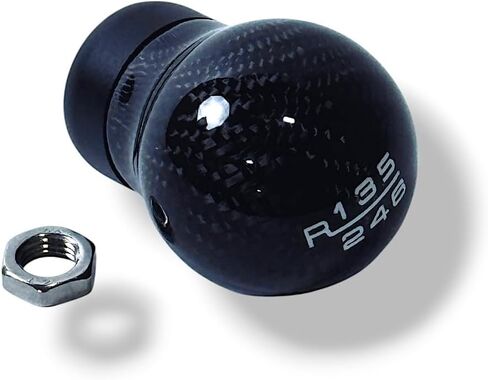 JSD 6-Speed ​​Shift Knob for 2015-2025 Mustang GT، Dark Horse؛ ألياف الكربون الحقيقية السوداء in Kuwait