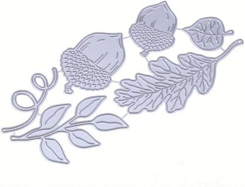 6 قطعة/المجموعة الجوز والأوراق المعادن قطع يموت Stencil DIY بها بنفسك سكرابوكينغ ألبوم صور النقش ورقة بطاقات الحرف الزخرفية in Saudi Arabia