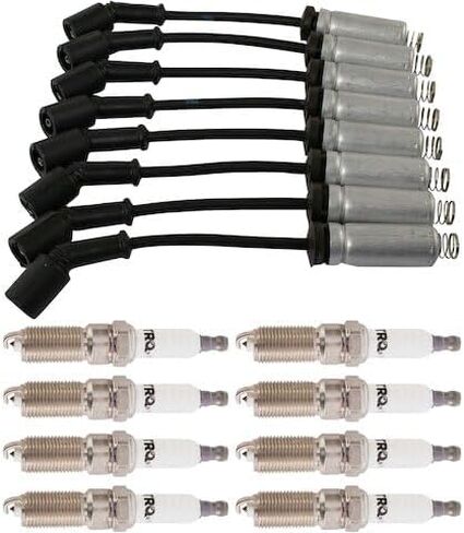 Spark Plug Wire and Spark Plug Kit - 16-Piece - Compatible with 2014-2019 Chevy Silverado 1500 5.3L 6.2L V8 in Saudi Arabia