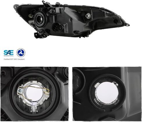 AKKON - Fits 2015 2016 2017 Honda Fit [Halogen Type] Chrome Headlight Headlamp Pair Driver+Passenger Replacement in Saudi Arabia