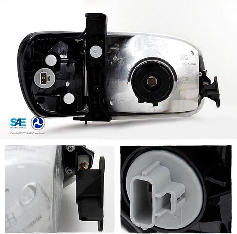 AKKON - Fit 2000-2004 Toyota Tundra Regular/Access Cab 00-04 OEM المصابيح الأمامية وأضواء الزوايا - مصابيح الضباب مع استبدال المفتاح in Saudi Arabia