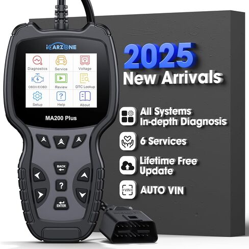 All Systems OBD2 Scanner, MA200 Plus Car Code Reader for 10000+ Car Models, with 6 Services Full OBD2 Live Data Battery Test Diagnostic Scan Tools Lifetime Free Upgrade in Saudi Arabia