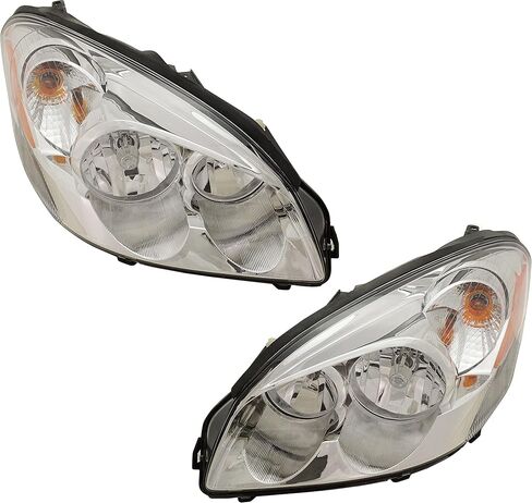 Garage-Pro Headlights Assembly Driver Passenger Side For Buick Lucerne 2006-2011 Halogen w/Bulb, White Turn Signal, Fits CX CXL CXL Special Edition Super Replaces# 25974773, 25974774 in Saudi Arabia