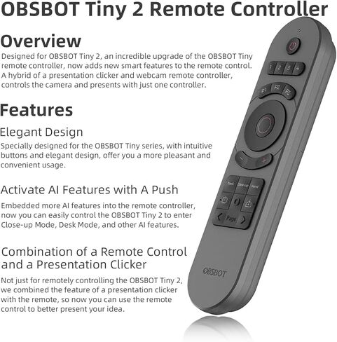 OBSBOT Meet Remote Control Meet 1080p and 4K AI-Powered Webcam,Teaching Live Streaming Video Meeting in Kuwait