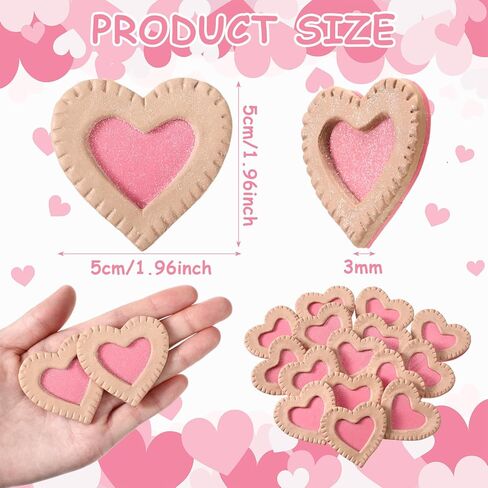 24 قطعة من بسكويت عيد الحب على شكل قلب ريفي، مزهرية على شكل قلب، حشو وعاء، حشو وردي مزيف، مجموعة من الكوكيز اللامعة لحفلات الزفاف، هدية عيد ميلاد، ديكور حفلات عيد الحب in Kuwait