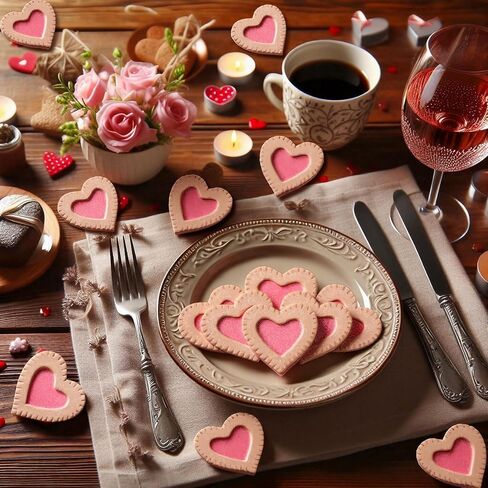 24 قطعة من بسكويت عيد الحب على شكل قلب ريفي، مزهرية على شكل قلب، حشو وعاء، حشو وردي مزيف، مجموعة من الكوكيز اللامعة لحفلات الزفاف، هدية عيد ميلاد، ديكور حفلات عيد الحب in Kuwait