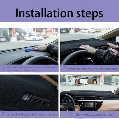Dash Cover for Toyota Highlander 2001 2002 2003 2004 2005 2006 2007 Dashboard Cover Mat, Sunshade Non-Slip Center Console Sunshield Protector Mat Pad in Saudi Arabia