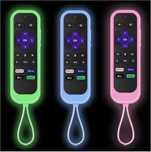 2Pack Roku Remote Cover with Tracker | Roku Remote Covers | Onn Roku Remote | Roku Express 4K+ | Hisense Roku TV | TCL Roku Glow in The Dark in Kuwait