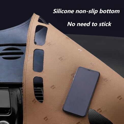 Car Dash Cover Mat for Porsche Macan 2014 2015 2016 2017 2018 2019 2020 2021 2022 2023 2024,Leather Anti-Slip Anti-Glare Center Console Light Proof Mat Cutout Speaker Dust-proof Decorate Interior in Saudi Arabia
