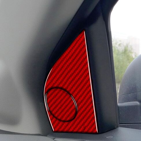 Real Carbon Fiber Compatible with Chevrolet Sonic 2012 2013 2014 2015 2016 Accessories Car Dashboard Central Storage Box Slot Frame Cover Decal Auto Interior Decoration 3pcs Red in Saudi Arabia