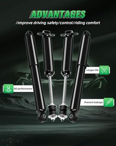 SCITOO - Front Rear Shock Absorber for Toyota Fits 1995-2002 for Toyota Tacoma Shocks 343209 344055 Struts - 4Pc Set in Saudi Arabia