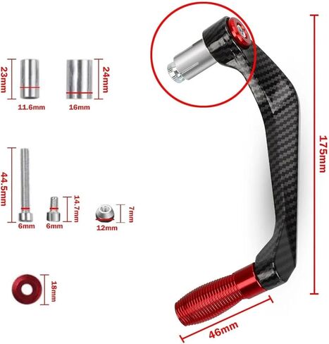 دراجة نارية Handguard ل YZFR6 YZF-R6 YZF R6 2004-2024 2023 2022 2021 2025 المقود القبضات دواسة فرامل عتلات الحرس حامي Handguard in Kuwait