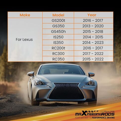 أذرع حدبة خلفية قابلة للتعديل من maXpeedingrods لسيارة Lexus GS350/IS250/IS350/GS200t/GS450h/ RC200t/RC300/RC350 2013-2023، ذراع التحكم العلوي +/-3° in Saudi Arabia