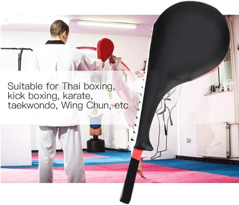 Taekwondo Kick Pad, High Dense Sponge Double Clapper Kicking Pad Striking Pad TKD Kicking Targets Training Paddles with Wrist Strap for Karate Taekwondo Kickboxing Training in Kuwait