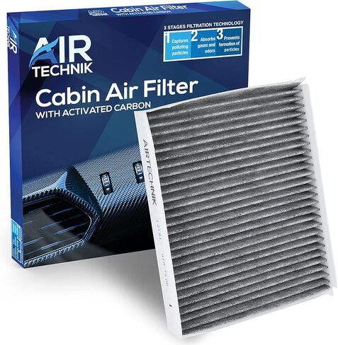 AirTechnik CF12450 Cabin Air Filter w/Activated Carbon | Fits 2018-2024 Jeep Wrangler, 2020-2024 Gladiator - 68301863AA in Kuwait
