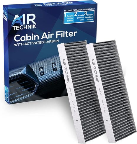 AirTechnik CF12450 Cabin Air Filter w/Activated Carbon | Fits 2018-2024 Jeep Wrangler, 2020-2024 Gladiator - 68301863AA in Kuwait