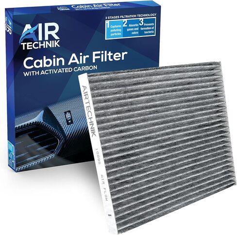 AirTechnik CF12450 Cabin Air Filter w/Activated Carbon | Fits 2018-2024 Jeep Wrangler, 2020-2024 Gladiator - 68301863AA in Kuwait
