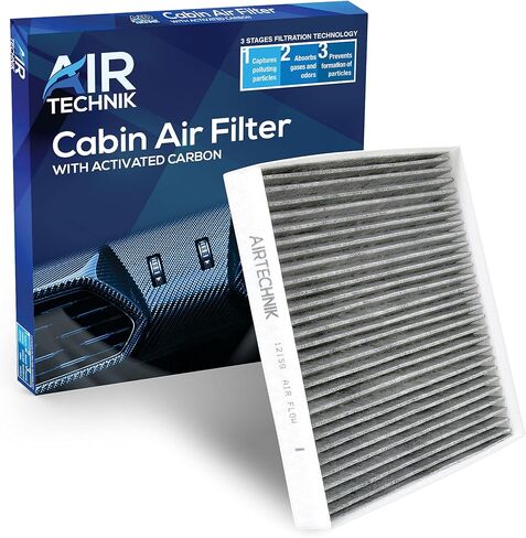 AirTechnik CF12450 Cabin Air Filter w/Activated Carbon | Fits 2018-2024 Jeep Wrangler, 2020-2024 Gladiator - 68301863AA in Kuwait