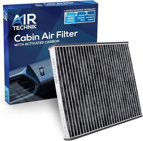 AirTechnik CF12450 Cabin Air Filter w/Activated Carbon | Fits 2018-2024 Jeep Wrangler, 2020-2024 Gladiator - 68301863AA in Kuwait