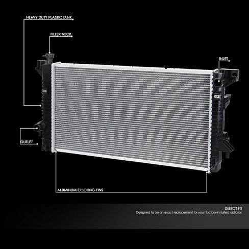13099 مشعاع متوافق مع 2009-2010 Ford F-150 4.6L 5.4L 6.2L 2009-2014 Expedition، Lincoln Navigator 5.4L AT Factory Style استبدال مشعاع تبريد ألومنيوم 9L3Z8005A 9L3Z8005B CU13099 in Kuwait
