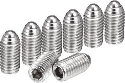 uxcell Ball Point Set Screws, M8 x 20mm 304 Stainless Steel Metric Spring Hex Socket Screw 8pcs in Saudi Arabia
