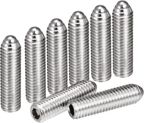 uxcell Ball Point Set Screws, M8 x 20mm 304 Stainless Steel Metric Spring Hex Socket Screw 8pcs in Saudi Arabia