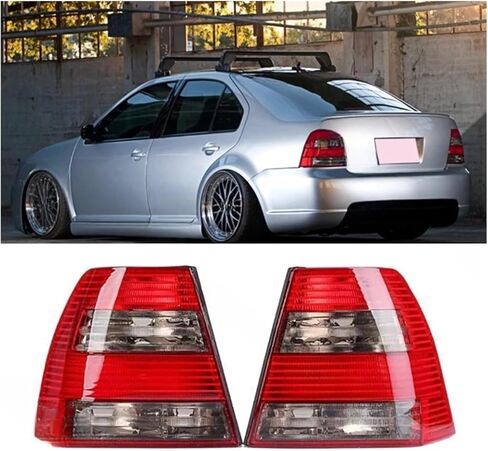 Compatible with VW Jetta MK4 GLI sedan, 1999-2007 US version, rear bumper, taillights, brake light housing, bulb free automotive accessories(Grey 1 Pair) in Saudi Arabia
