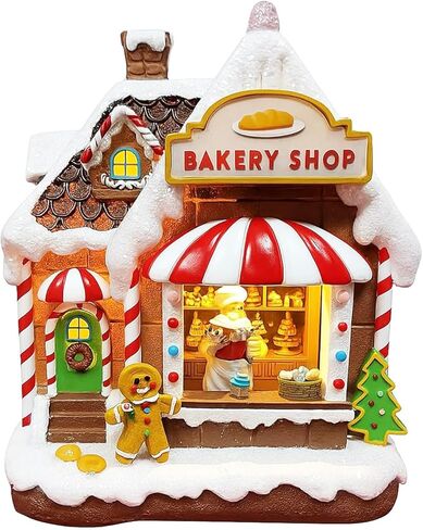 MOMENTS IN TIME 9.3" H Resin LED Candy House Operated by 3AA Battery (not Included) in Kuwait
