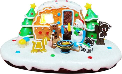 MOMENTS IN TIME 9.3" H Resin LED Candy House Operated by 3AA Battery (not Included) in Kuwait