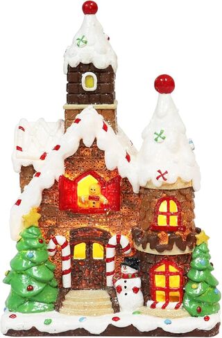 MOMENTS IN TIME 9.3" H Resin LED Candy House Operated by 3AA Battery (not Included) in Kuwait