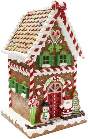 MOMENTS IN TIME 9.3" H Resin LED Candy House Operated by 3AA Battery (not Included) in Kuwait