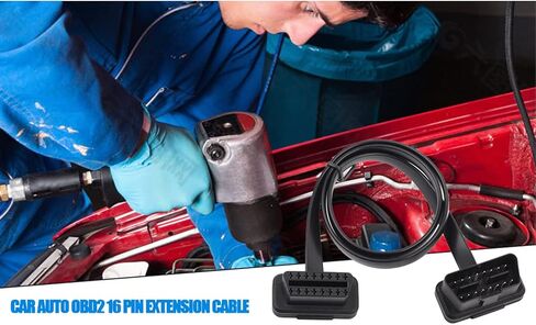 OBD2 Extension Cable 16 Pin Male to Female Right Angle Diagnostic Adapter Wire for Car Scanner Tool, OBDII Cable Extension Cord in Saudi Arabia
