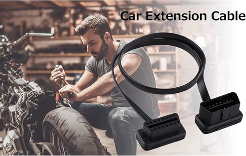 OBD2 Extension Cable 16 Pin Male to Female Right Angle Diagnostic Adapter Wire for Car Scanner Tool, OBDII Cable Extension Cord in Saudi Arabia