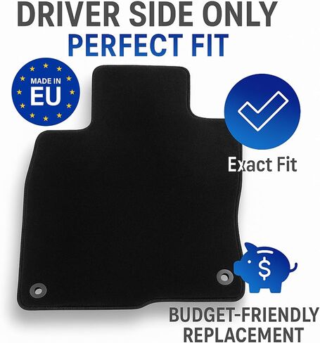 Driver Floor Mat Compatible with Honda CR-V 2017–2022 (5th Gen) – Carpet Textile, Custom Fit, Driver Side Only in Saudi Arabia