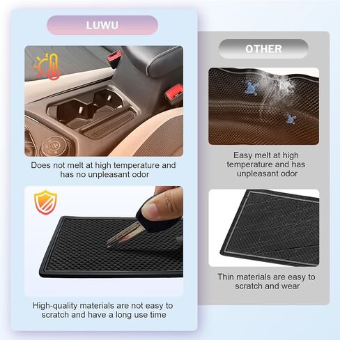 LUWU for 2025 V olkswagen Taos Accessories - لـ 2022 2023 2024 2025 VW Taos دواسات فتحة الباب وحامل الأكواب وبطانات وحدة التحكم المركزية وحواف سوداء - 12 قطعة/مجموعة in Kuwait
