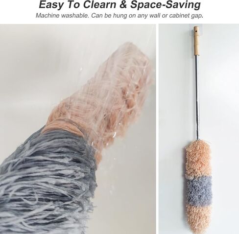 منفضة قابلة للتمديد مع عمود قابل للتطوير مقاس 84 بوصة، ورأس من الألياف الدقيقة مقاس 15 بوصة، وتصميم قابل للانحناء للسقف العالي، والمروحة، والسيارة in Kuwait