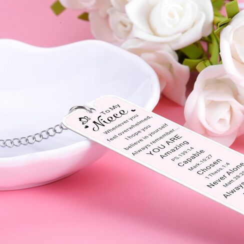 Niece Gift from Auntie Uncle, Valentine to My Niece Inspirational Bookmark for Teen Girls 16th 18th 21st Birthday Graduation for Girls 14-16 in Saudi Arabia