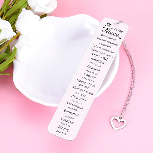 Niece Gift from Auntie Uncle, Valentine to My Niece Inspirational Bookmark for Teen Girls 16th 18th 21st Birthday Graduation for Girls 14-16 in Saudi Arabia