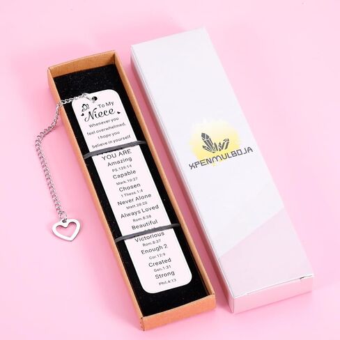 Niece Gift from Auntie Uncle, Valentine to My Niece Inspirational Bookmark for Teen Girls 16th 18th 21st Birthday Graduation for Girls 14-16 in Saudi Arabia