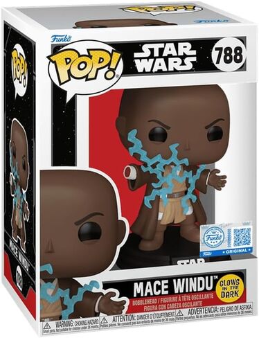 Funko Star Wars الحلقة III Mace Windu Force Lightning Glow in The Dark Pop Vinyl شخصية حصرية 788 in Saudi Arabia