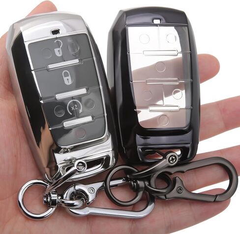 2PCS متوافق مع دودج رام مفتاح فوب غطاء واضح يناسب 2019 2020 2021 2022 2023 2024 2025 RAM 1500/2500/3500/4500/5500 Longhorn/TRX 3 4 5 6 أزرار واضحة in Saudi Arabia