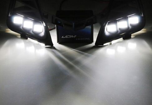iJDMTOY JDM Tri-Projector Lens LED Fog Light Garnish Bezels Compatible with 2017-2020 Lexus is (IS200t IS250 IS300 IS350), Powered by 6500K White High Power LED Diodes in Saudi Arabia