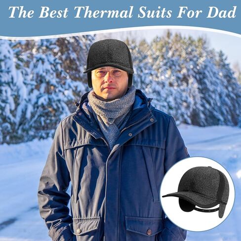 Coume 3 Pack Winter Baseball Cap with Ear Flaps Baseball Winter Hats with Earmuffs for Men Outdoor Sports Running in Saudi Arabia