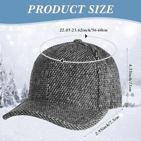 Coume 3 Pack Winter Baseball Cap with Ear Flaps Baseball Winter Hats with Earmuffs for Men Outdoor Sports Running in Saudi Arabia