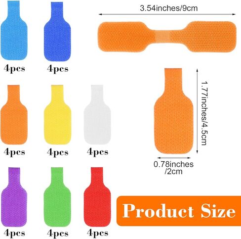 32PCS Cable Cord Labels Tags Large Size Multicolored Write on Wire Label for Electronics Organizing Wires and Identification, Reusable Multiple Uses Handwriting Cable Markers Tag(8 Colors) in Saudi Arabia