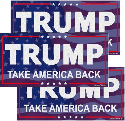 President Donald Trump Take America Back Bumper Sticker, 3 Pack Trump Sticker, 8"x4" Big Trump Letters Car Decal, Fadeproof Vinyl for Car, Truck, Window, Laptop in Saudi Arabia