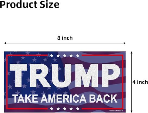 President Donald Trump Take America Back Bumper Sticker, 3 Pack Trump Sticker, 8"x4" Big Trump Letters Car Decal, Fadeproof Vinyl for Car, Truck, Window, Laptop in Saudi Arabia